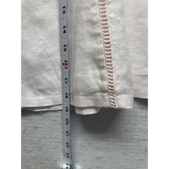 Loft 100% Linen Petal Pink A Line Women Skirt Lined 6 Resort Quiet Luxury Cruise - Picture 4 of 10